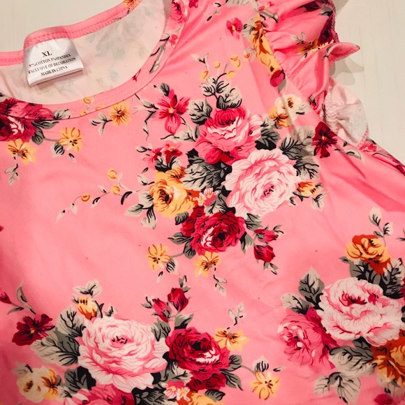 Pink floral baby girl tutu outfit - Picture 2 of 4